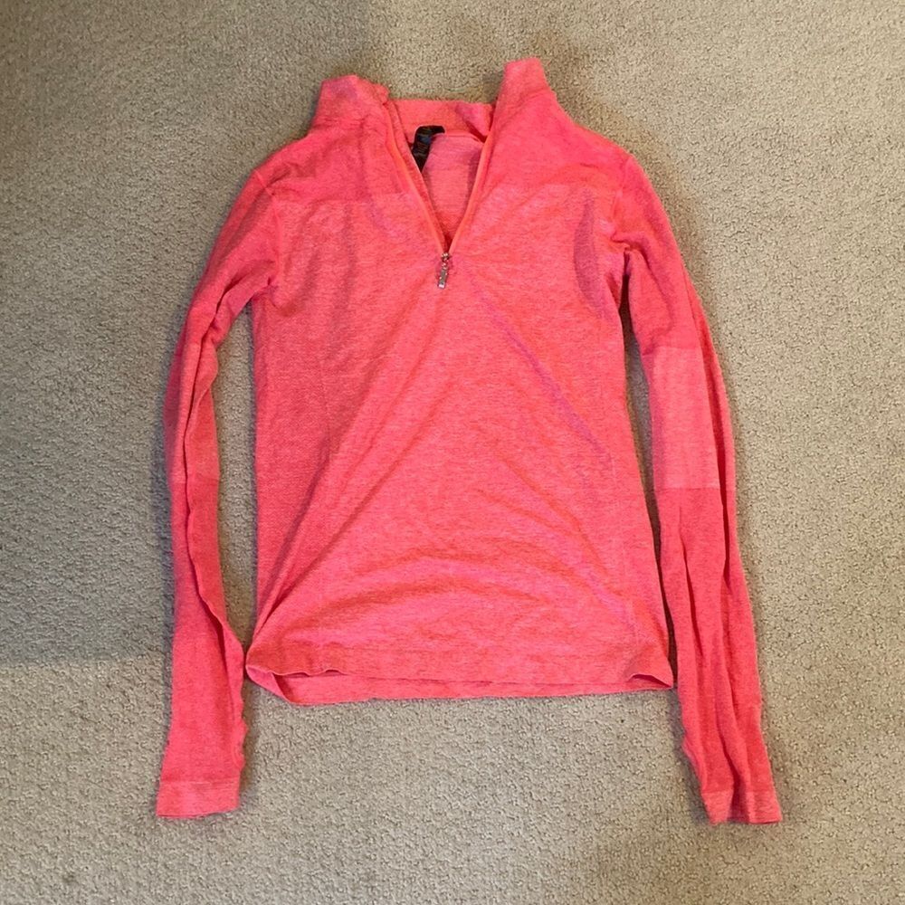 1/4 zip athletic jacket pink/orange